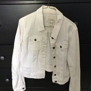 Forever 21 White Jean Jacket